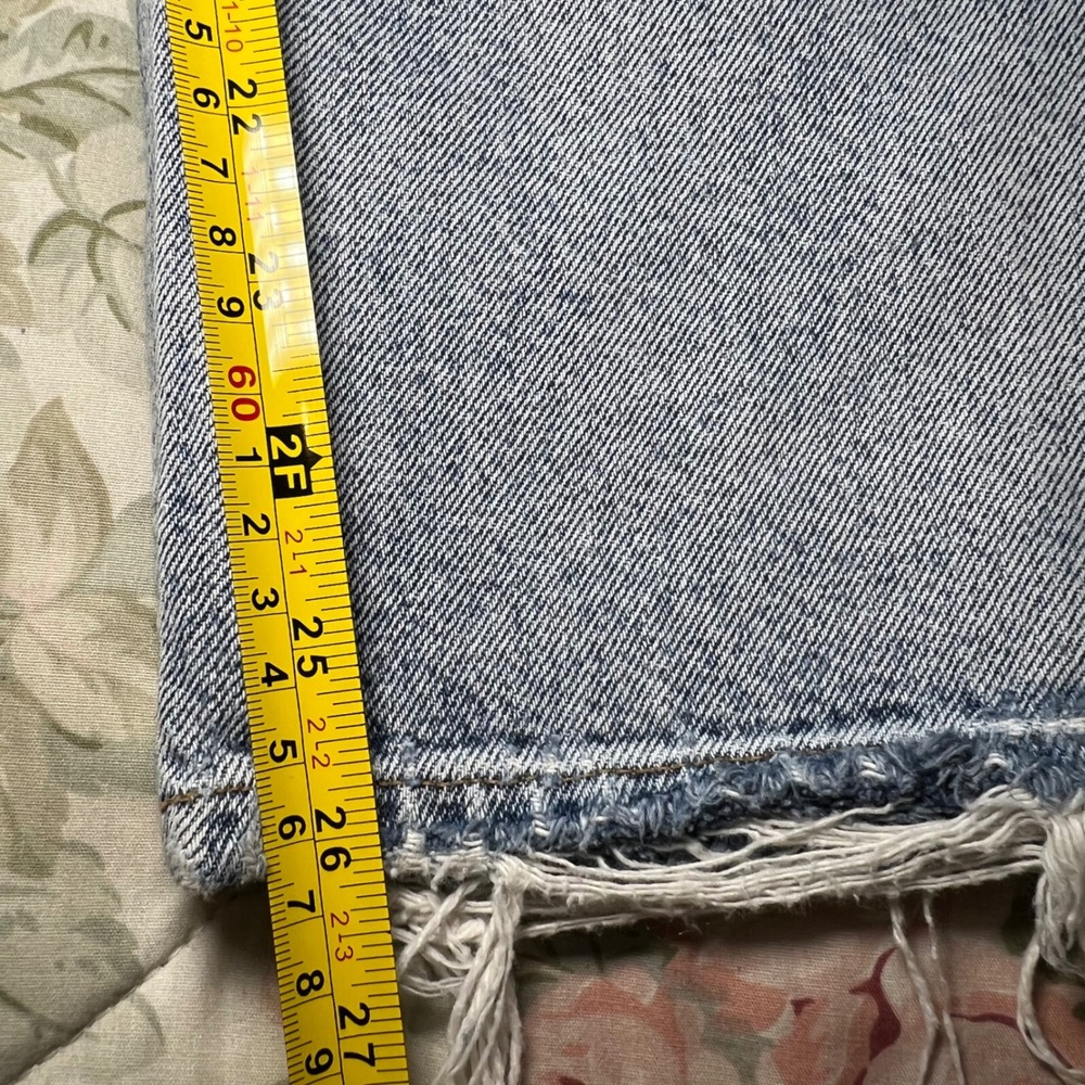 AGOLDE Riley High Rise Straight Crop Jeans Light Wash Button Fly 30 - Picture 12 of 13